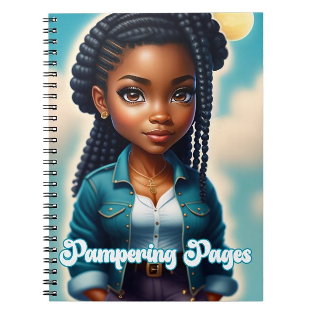 MELANIN INSPIRIERT 80 SEITEN SPIRALLES NOTEBOOK NOTIZBLOCK (Vorderseite)