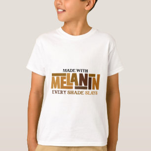 Melanin jeder Farbton schlägt Naturhaar Afro Schwa T-Shirt