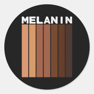 Melanin Juneteenth Black Afro Men Women Black Hist Runder Aufkleber