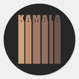 Melanin Kamala Harris 2024 Wahlaufkleber Runder Aufkleber