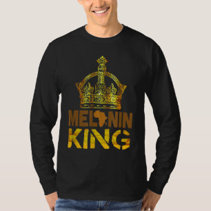 Melanin King for Men African Black History Montag T-Shirt