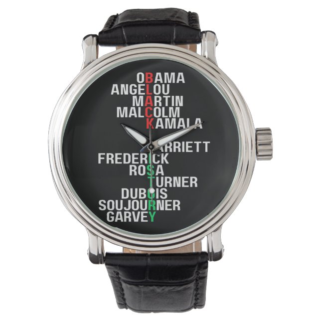 Melanin King Queen Sista Bruh Armbanduhr (Vorderseite)