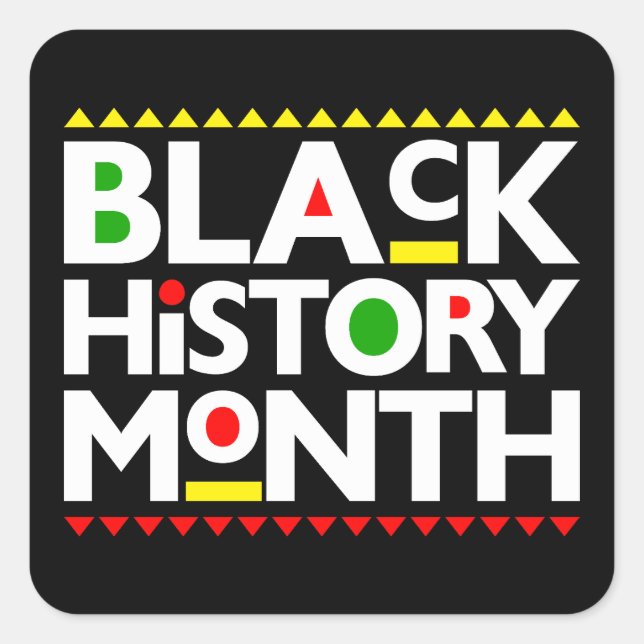 Melanin King Queen Sista Bruh Quadratischer Aufkleber (Vorderseite)