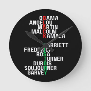 Melanin King Queen Sista Bruh Runde Wanduhr