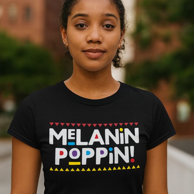 Melanin knallt Tri-Blend shirt (Melanin Poppin! Black History T-Shirt)