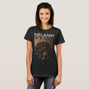 Melanin-Königin Afrikanisch Amerikanisch Schwarz T-Shirt