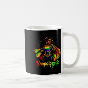 Melanin-Königin Mädchen schwarze Frau Stolz stark Kaffeetasse
