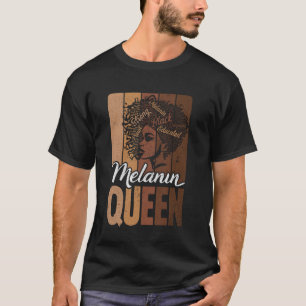 Melanin-Königin Schwarze Geschichte Monat Afroamer T-Shirt