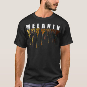 Melanin Leopard Kariert Women Men Black History Mo T-Shirt