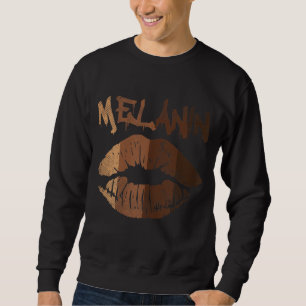Melanin Lip Kiss BLM BHM Black History Afro Pride Sweatshirt