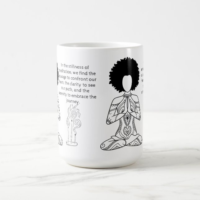 Melanin Meditation Motivierend Zitat Kaffeetasse (Mittel)