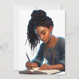 Melanin-Melanin-Schriftstellerin, braune Hautmädch Einladung