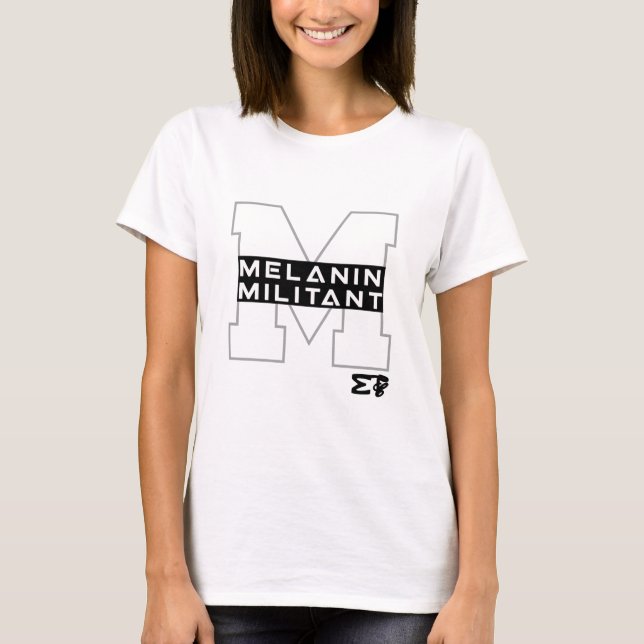 Melanin Militante expressive T-Shirts (Vorderseite)