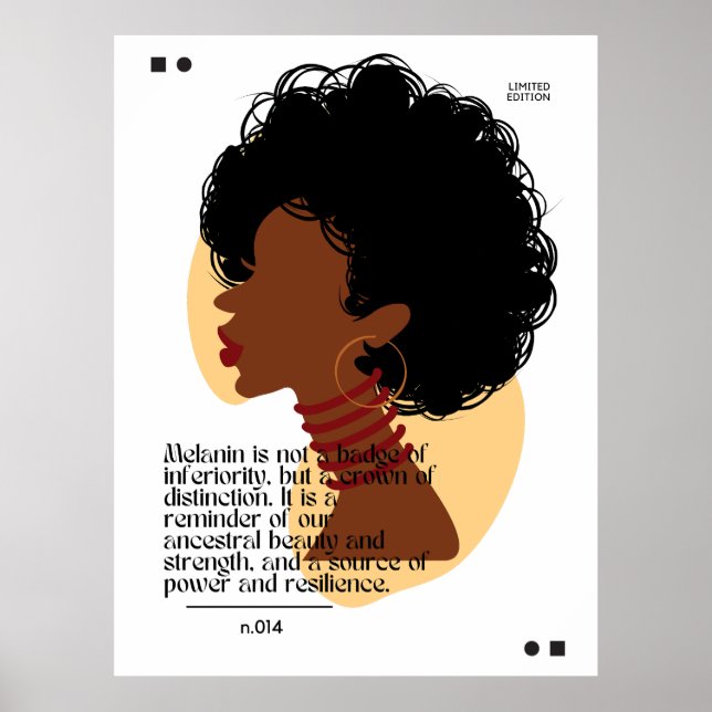 Melanin Motivation Poster (Vorne)