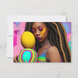 Melanin Oster Rainbow Spring Sista Girl Dankeskarte