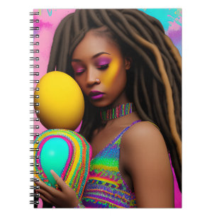 Melanin Oster Rainbow Spring Sista Girl Notizblock