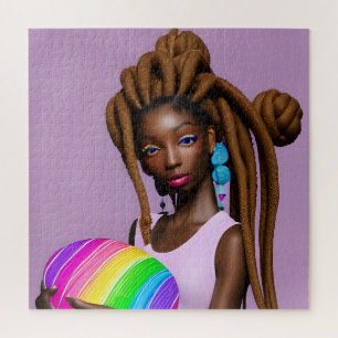 Melanin Oster Rainbow Spring Sista Girl Puzzle