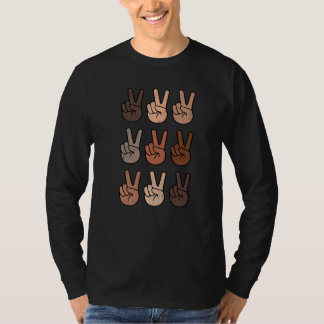 Melanin Peace Diversity Beauty No Skin Tone Bl T-Shirt