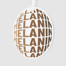 Melanin Poppin Black History Month Bruh Sista Ornament