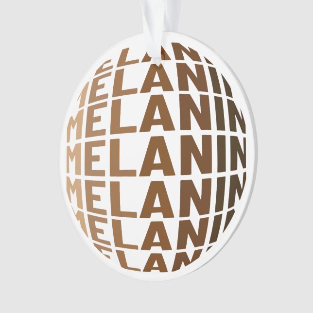Melanin Poppin Black History Month Bruh Sista Ornament (Vorderseite)