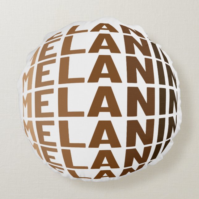 Melanin Poppin Black History Month Bruh Sista Rundes Kissen (Rückseite)