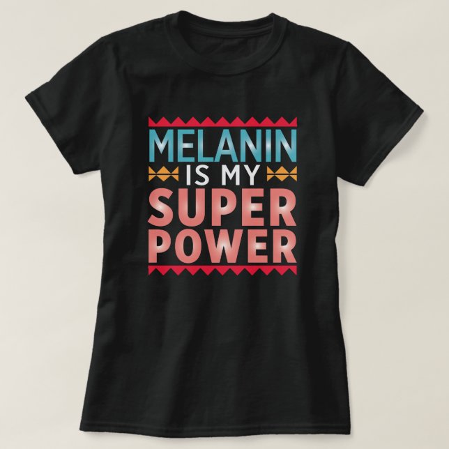 Melanin Poppin Design T-Shirt (Design vorne)
