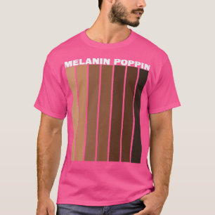 Melanin Poppin Schwarze Geschichte Monat Vintager T-Shirt