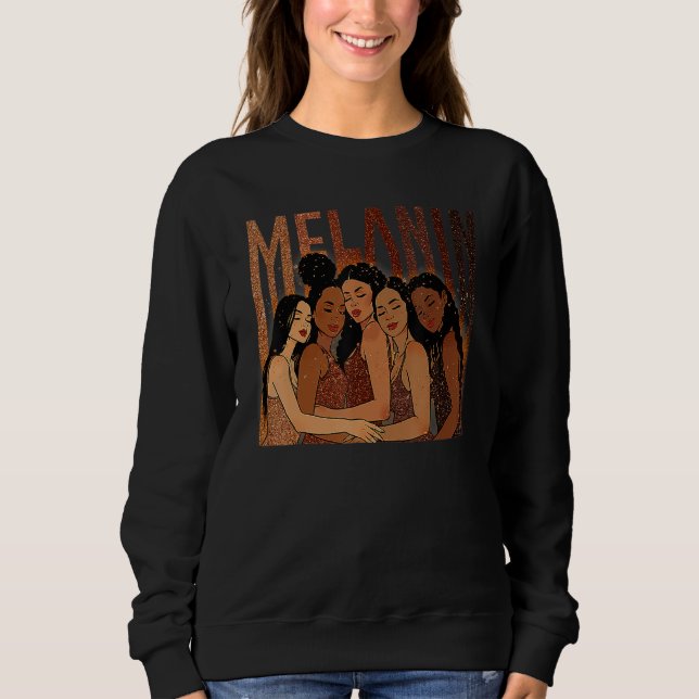 Melanin Princess African American Girls Black Hist Sweatshirt (Vorderseite)