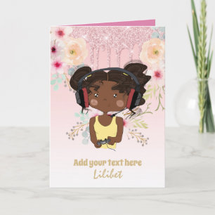 Melanin Princess Geburtstagskarten für alle Alters Karte