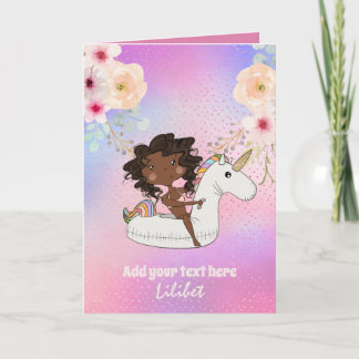 Melanin Princess Geburtstagskarten für alle Alters Karte