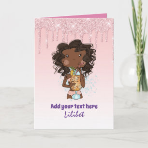 Melanin Princess Geburtstagskarten für alle Alters Karte