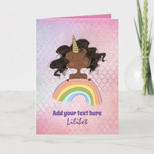 Melanin Princess Geburtstagskarten für alle Alters Karte