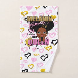 Melanin Princess trainiert, Queen Lilibet Geschenk Handtuch