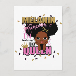 Melanin Princess trainiert, Queen Lilibet Geschenk Postkarte