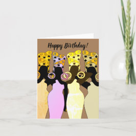 Melanin Queen African American Birthday Card Dankeskarte