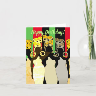 Melanin Queen African American Birthday Card Dankeskarte
