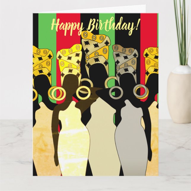 Melanin Queen African American Birthday Card Karte (Vorderseite)