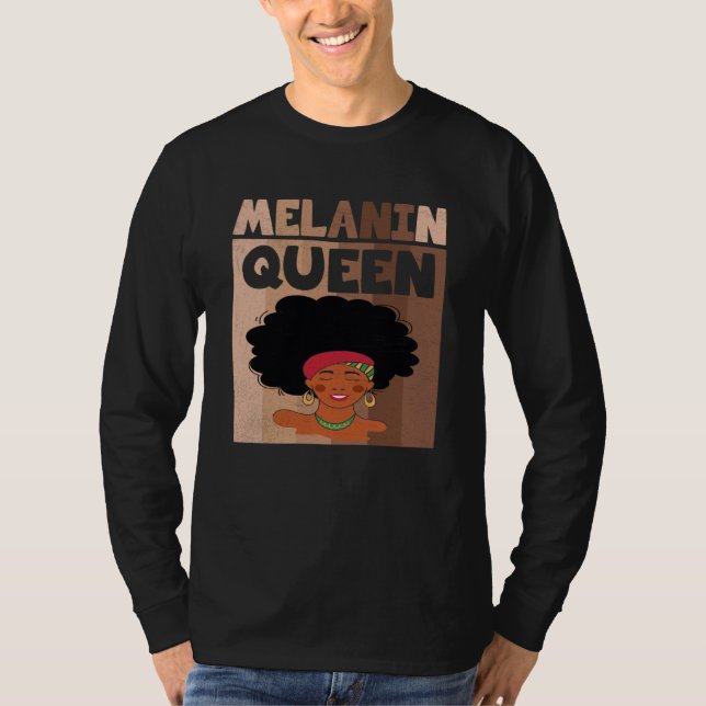Melanin Queen African American Black History Month T-Shirt (Vorderseite)