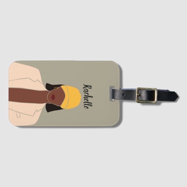 Melanin Queen African American Gepäckanhänger (Vorderseite (Horizontal))