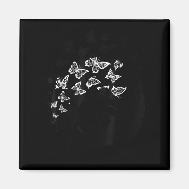 Melanin Queen African American Strong Black Natura Magnet (Vorne)