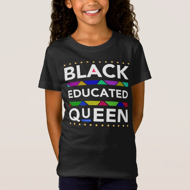Melanin Queen - Black History Monte African Dashik T-Shirt (Vorderseite)