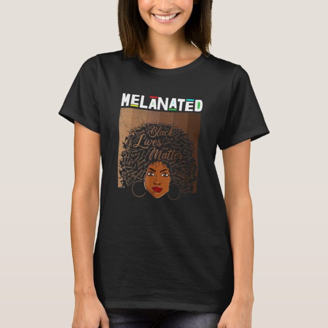 Melanin Queen T-Shirt African American Strong Blac (Vorderseite)