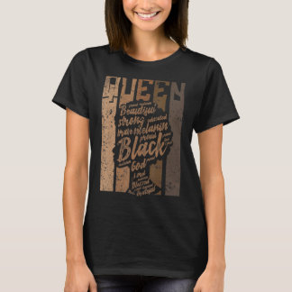 Melanin Queen T-Shirt African American Strong Blac