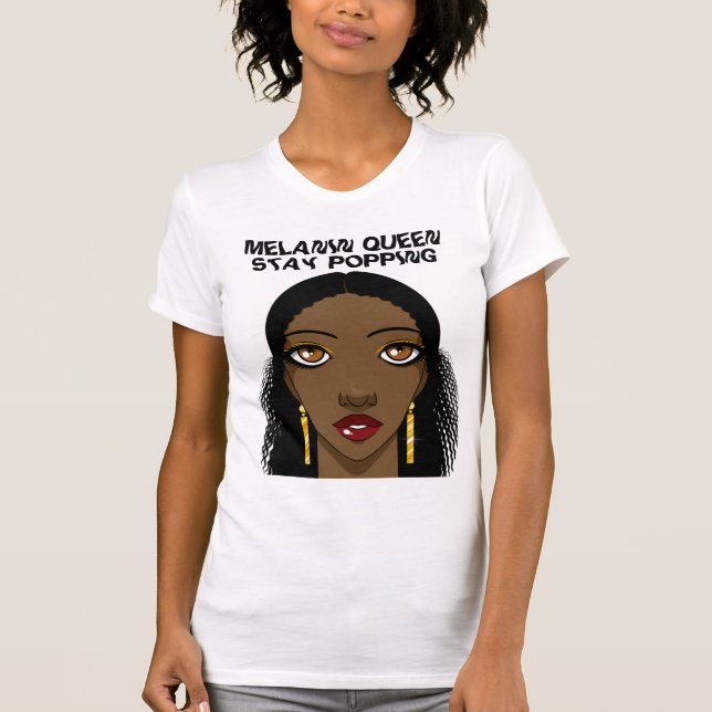 Melanin Queen Trendy T - Shirt Top (Vorderseite)