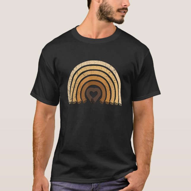 Melanin Rainbow Hands Black History Month BLM Afri T-Shirt (Vorderseite)
