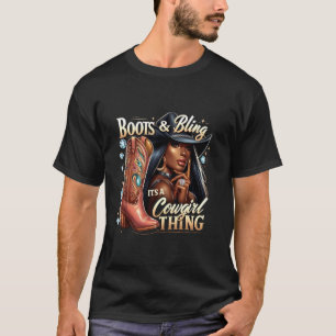 Melanin Rodeo Cowgirl Stiefel & Bling es ist eine T-Shirt