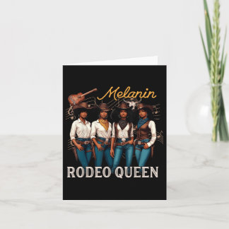 Melanin Rodeo Queen Black Cowgirl Afroamerikaner Karte