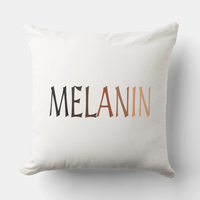 MELANIN Schwarz-Schatten Kissen (Vorderseite)