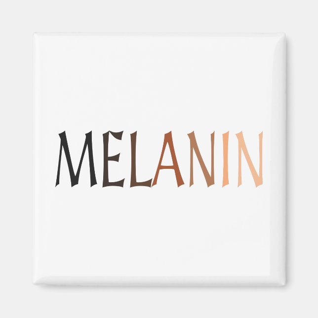 MELANIN Schwarz-Schatten Magnet (Vorne)
