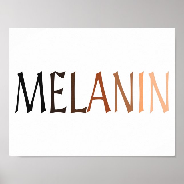 MELANIN Schwarz-Schatten Poster (Vorne)